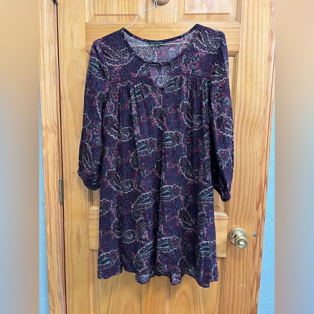 American Eagle size L beautiful purple print dress